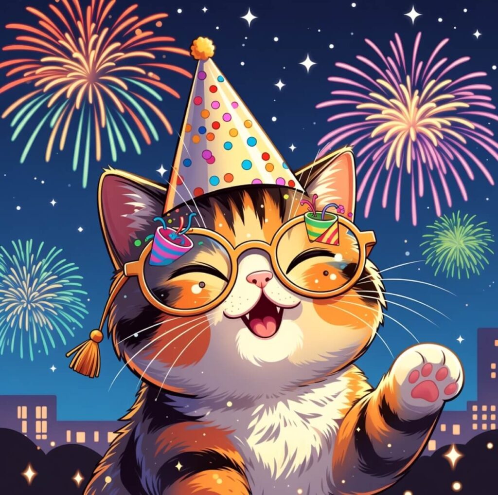 New Year Cat Puns