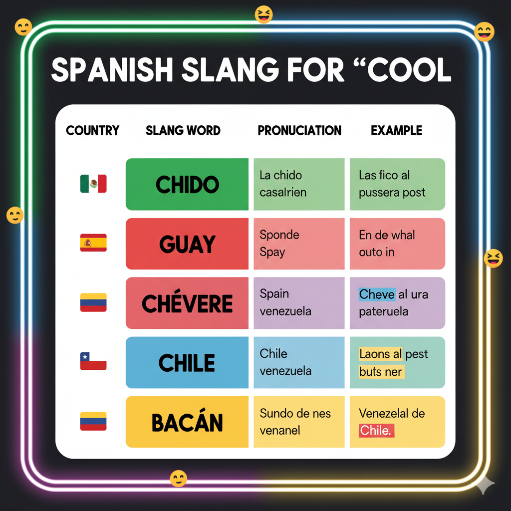 Cool in Spanish Slang