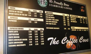 starbucks menu