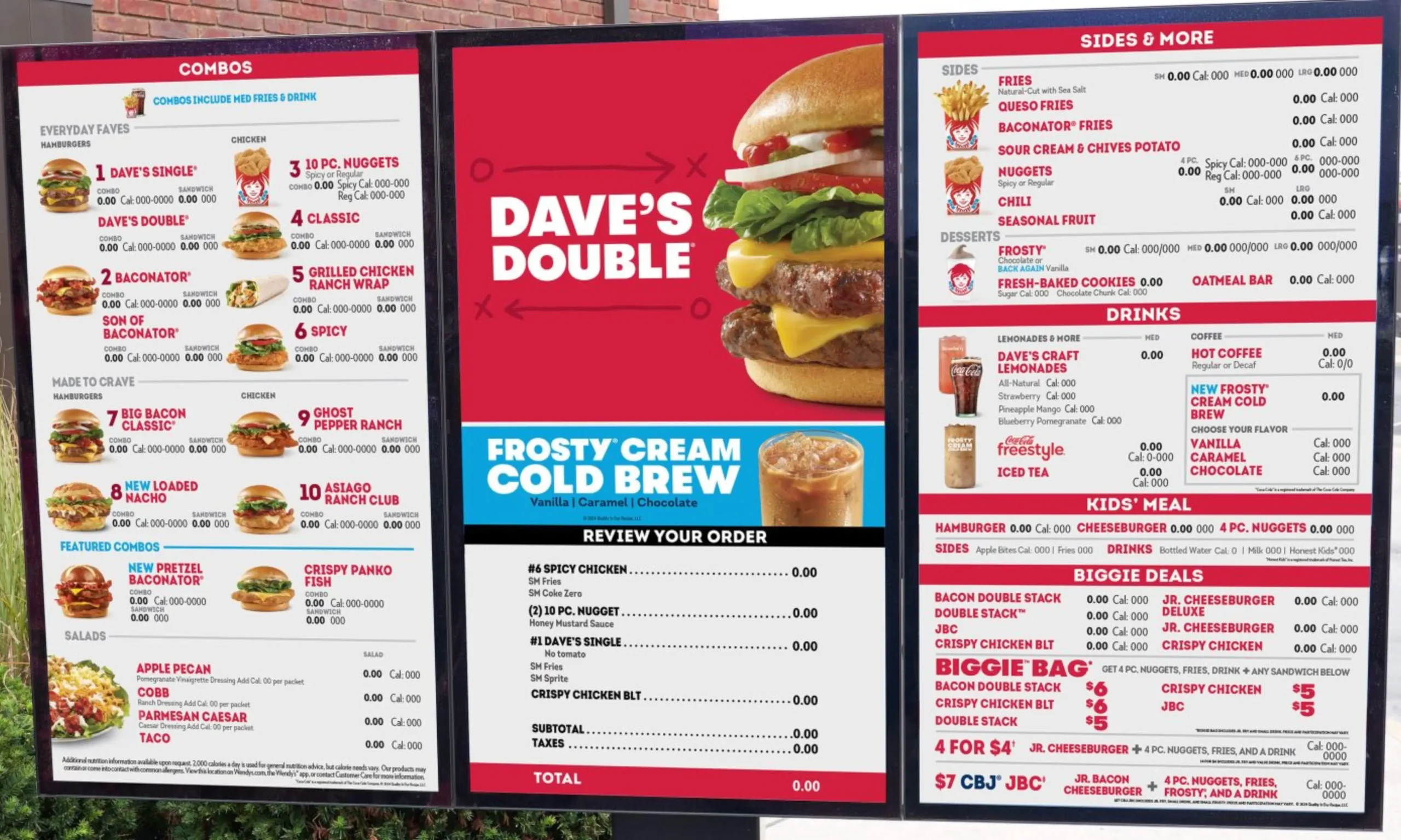 wendy's menu